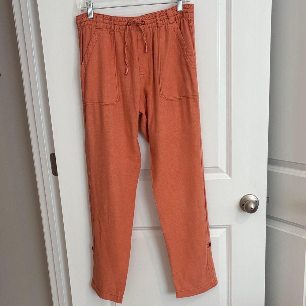 Women's Casual Orange Cropped Pants